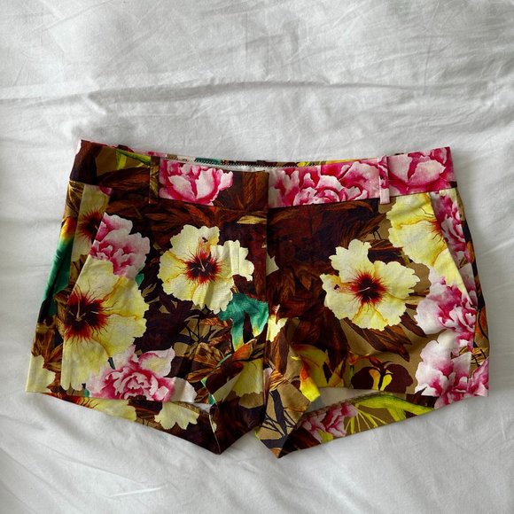 J.Crew Bright Floral Print Cotton Shorts - Size 6 - Picture 1 of 3